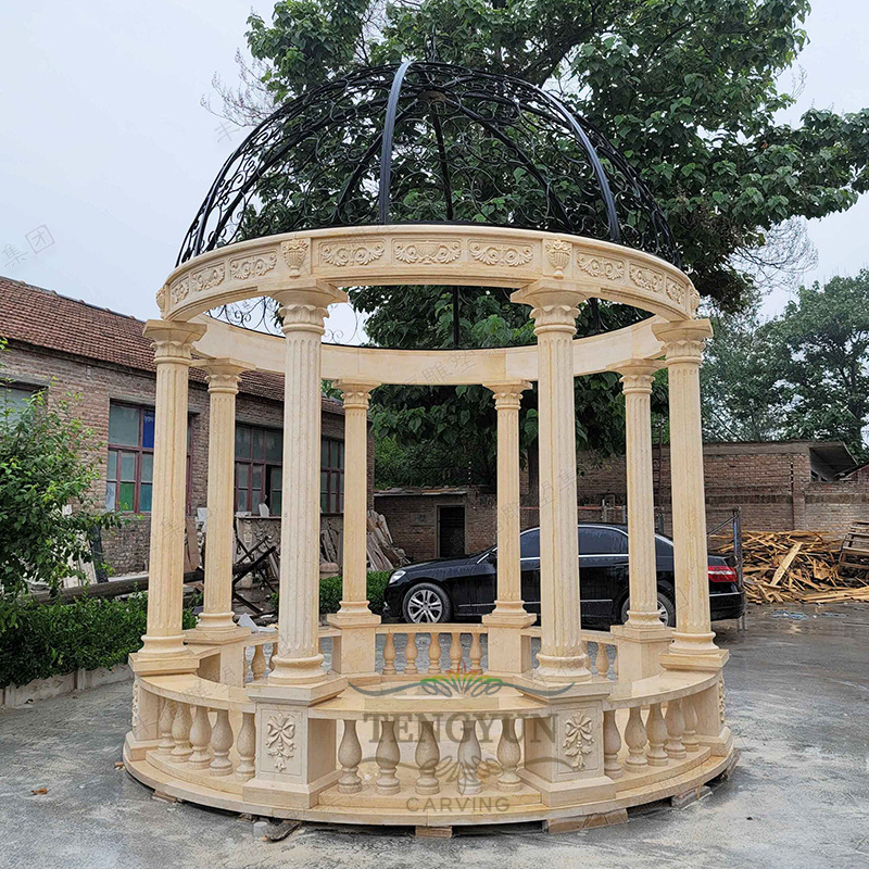 8 pillars marble gazebo