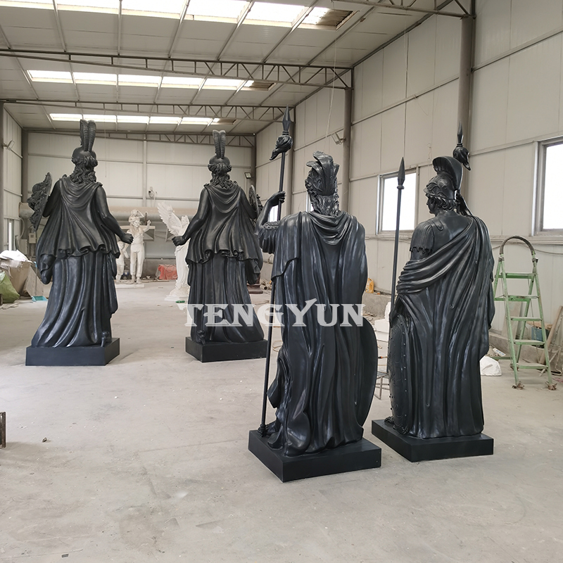 fiberglass warrior statues for TV show (4)