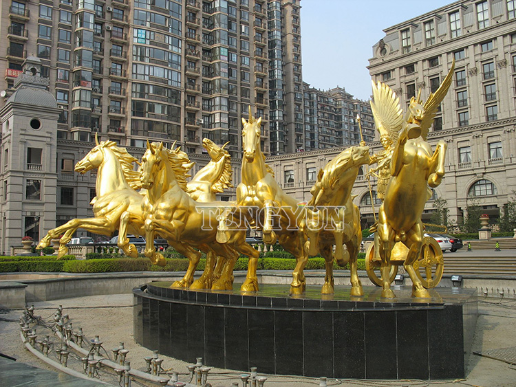large size bronze eight horse sculptures (1)