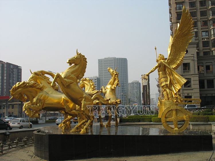 large size bronze eight horse sculptures (4)